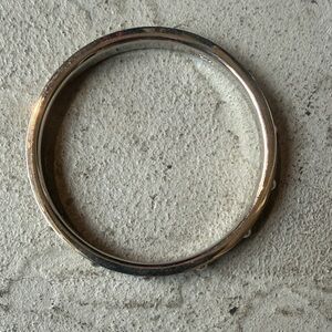 COACH Silver-Tone Round Bangle Bracelet